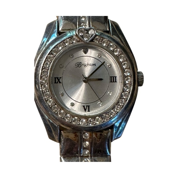 Brighton Silver Women's Watch with Crystal Accents - Picture 1 of 8